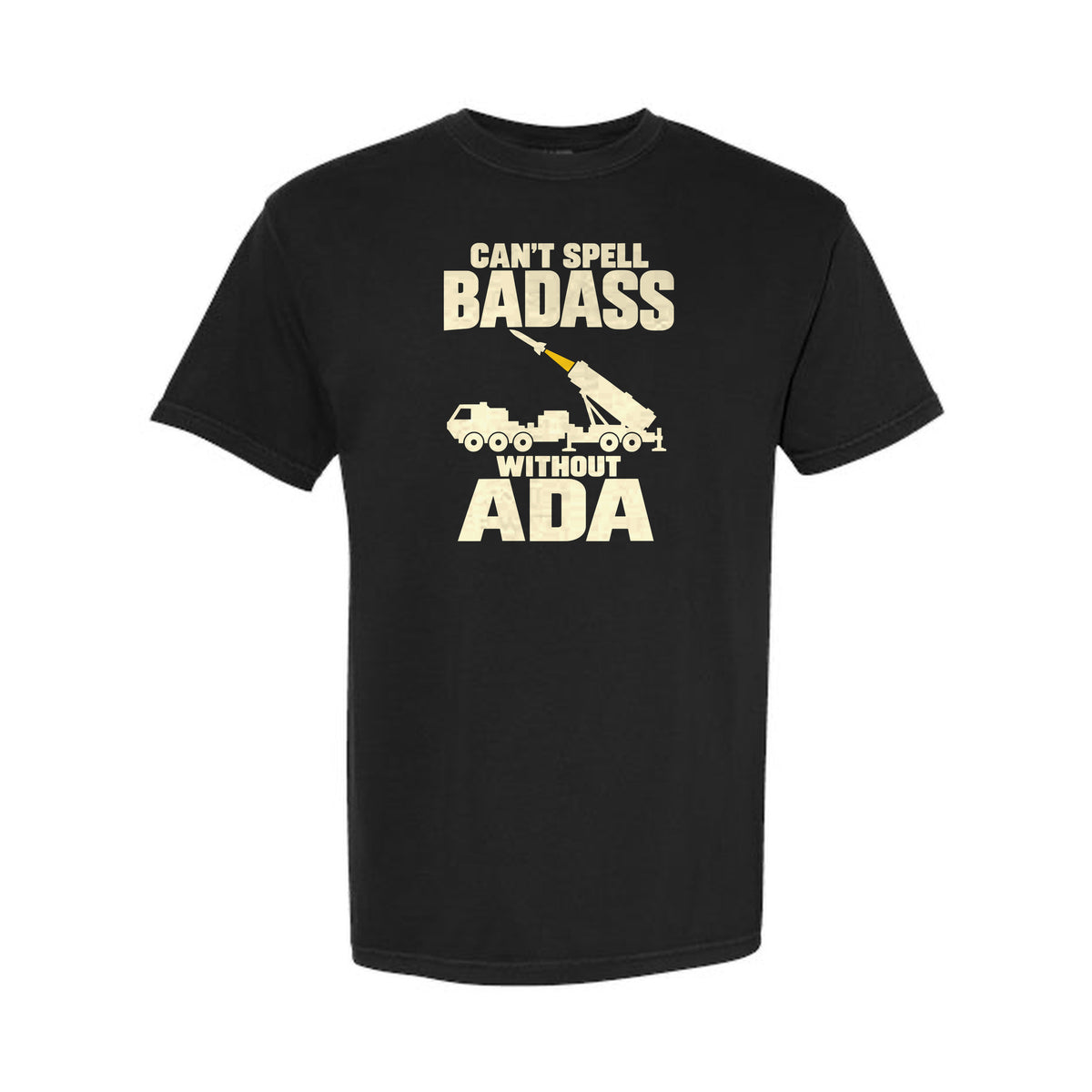 Can't Spell Badass Without ADA Tee, Black, front
